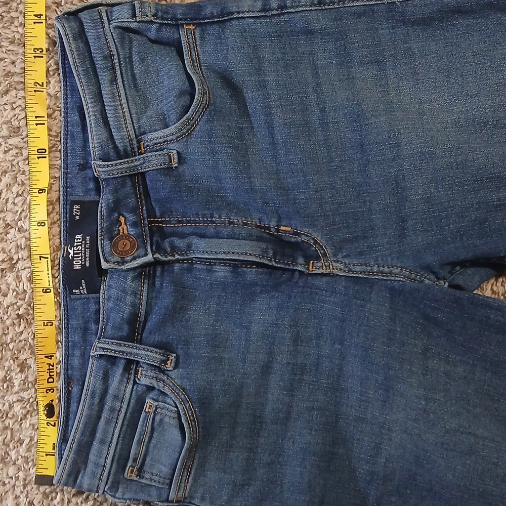Hollister Blue High rise Flare Wide Leg Jeans - Picture 3 of 12